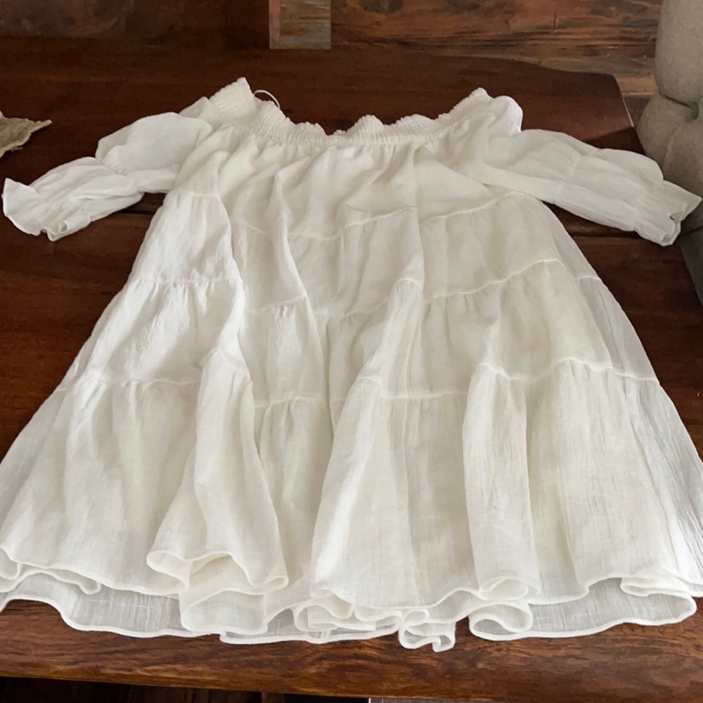 White off the shoulder cotton dress